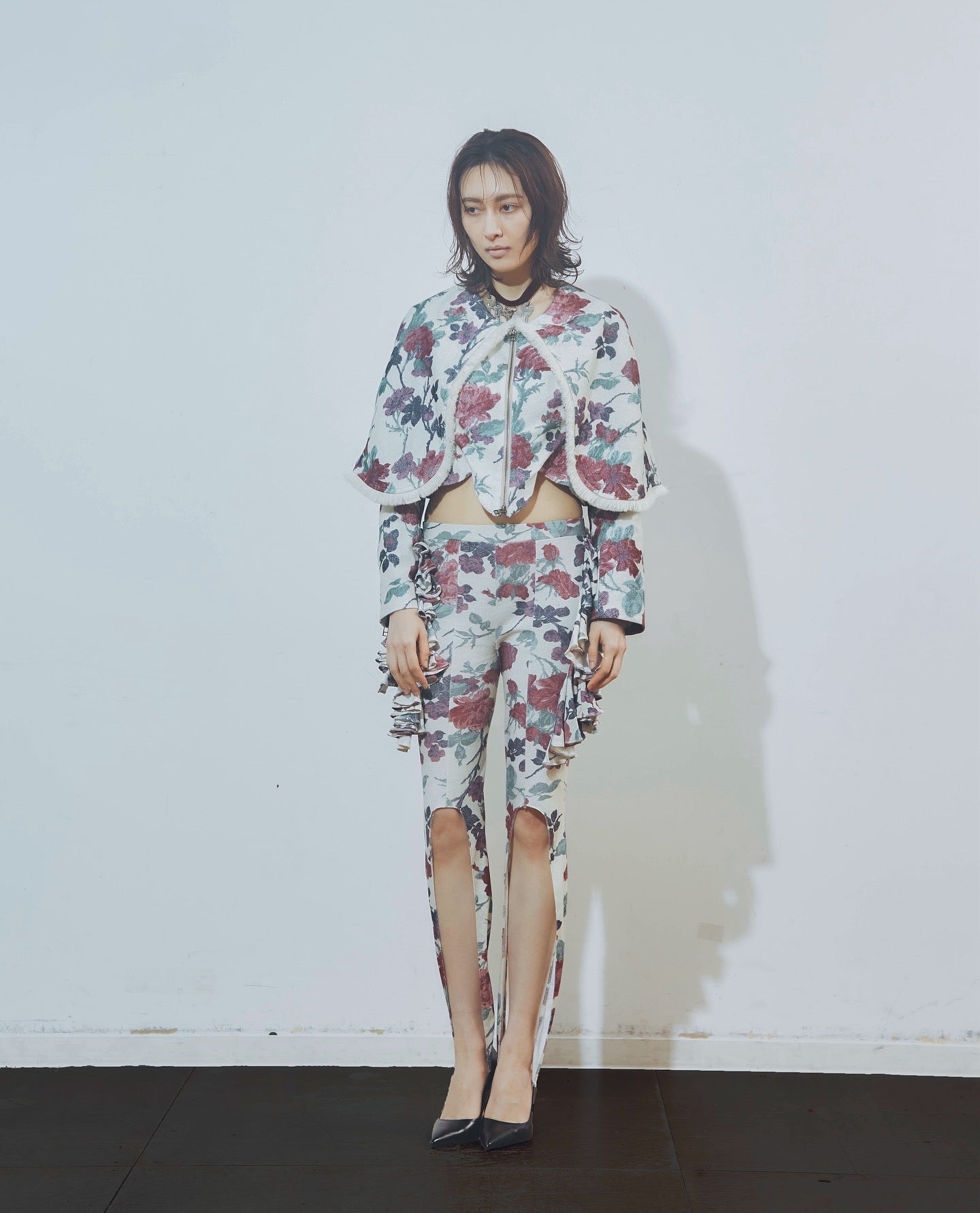"Fragile heart" Peplum Jacket