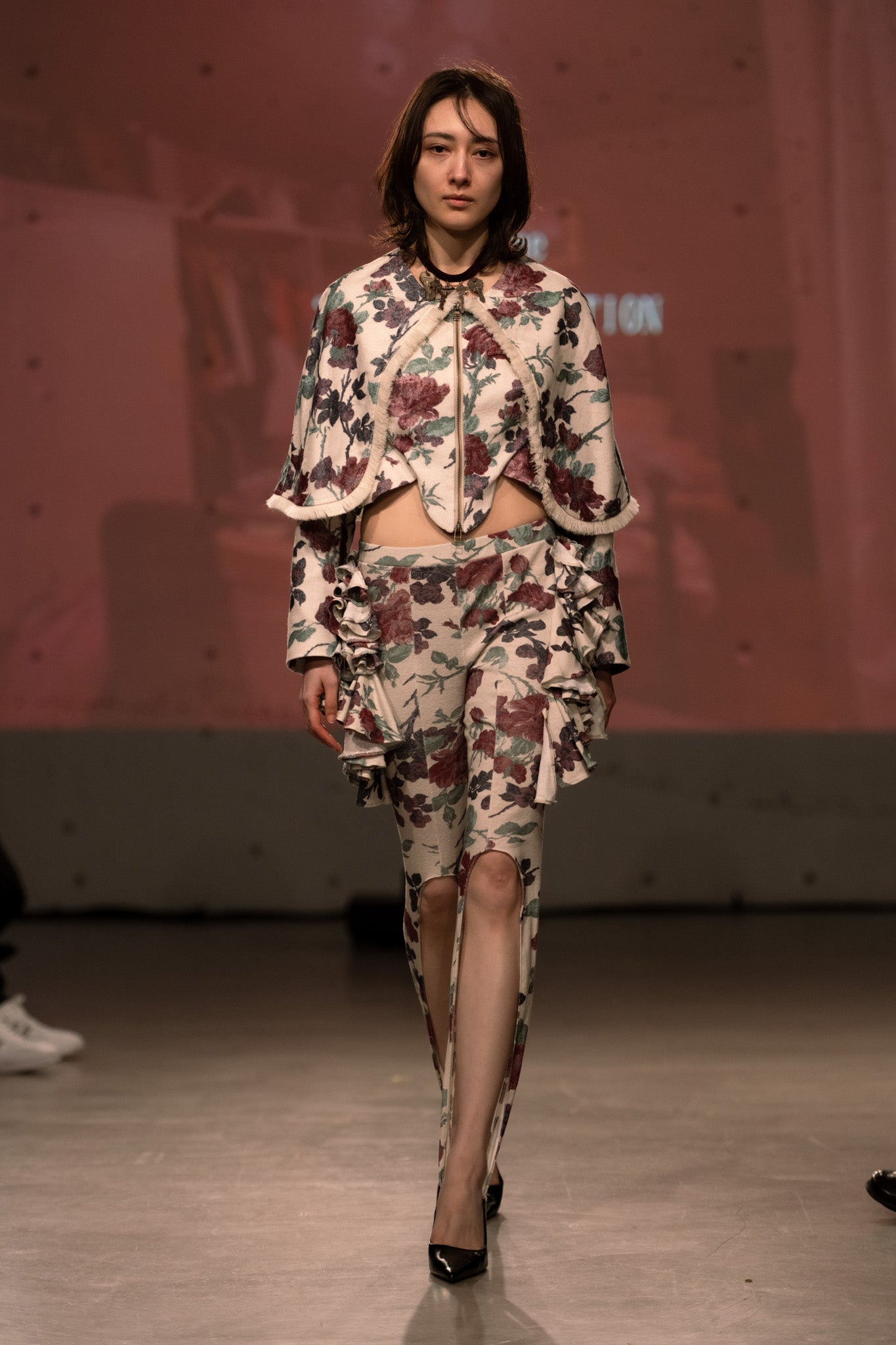 "Fragile heart" Peplum Jacket