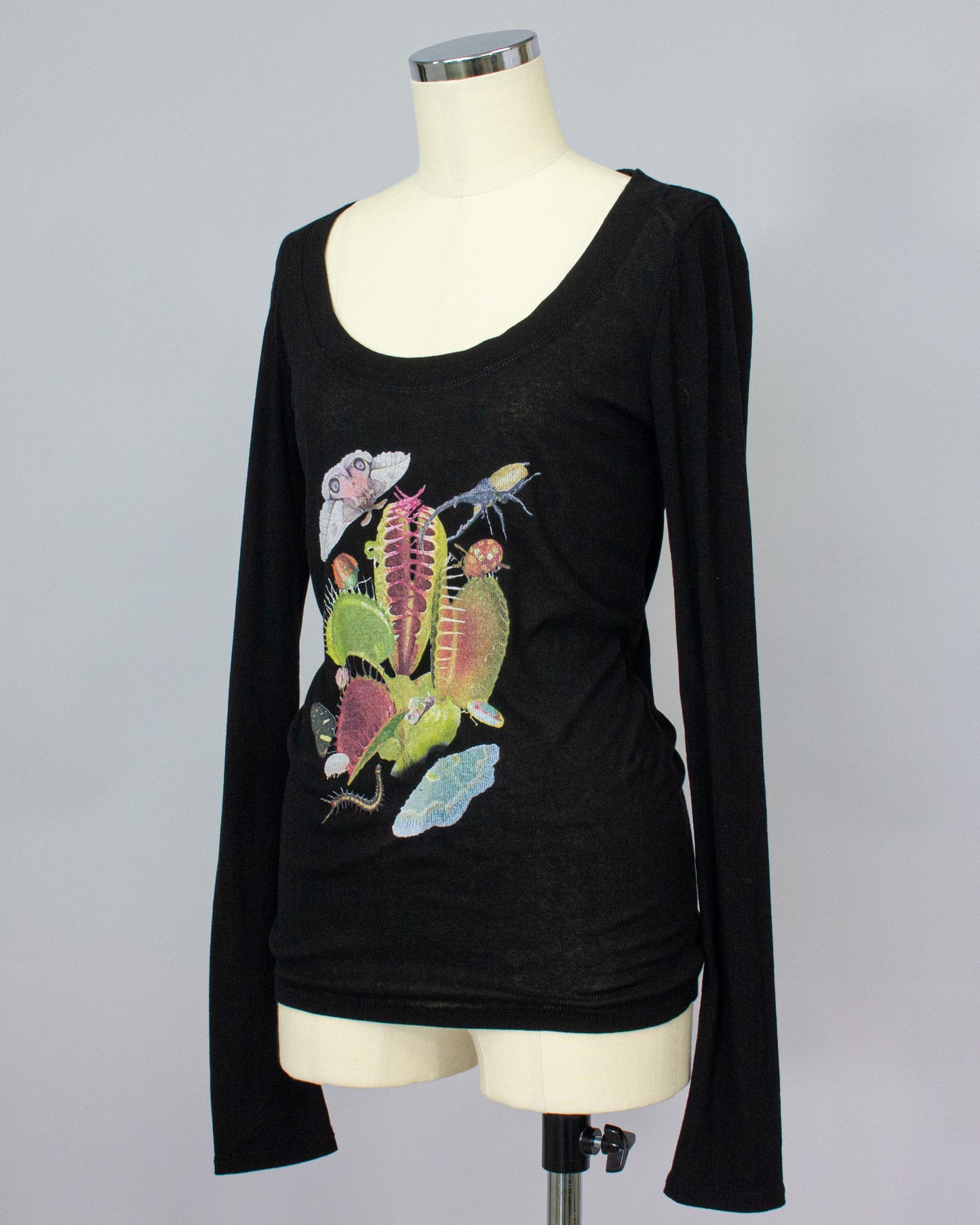 Venus Fly Long Tshirts BLACK