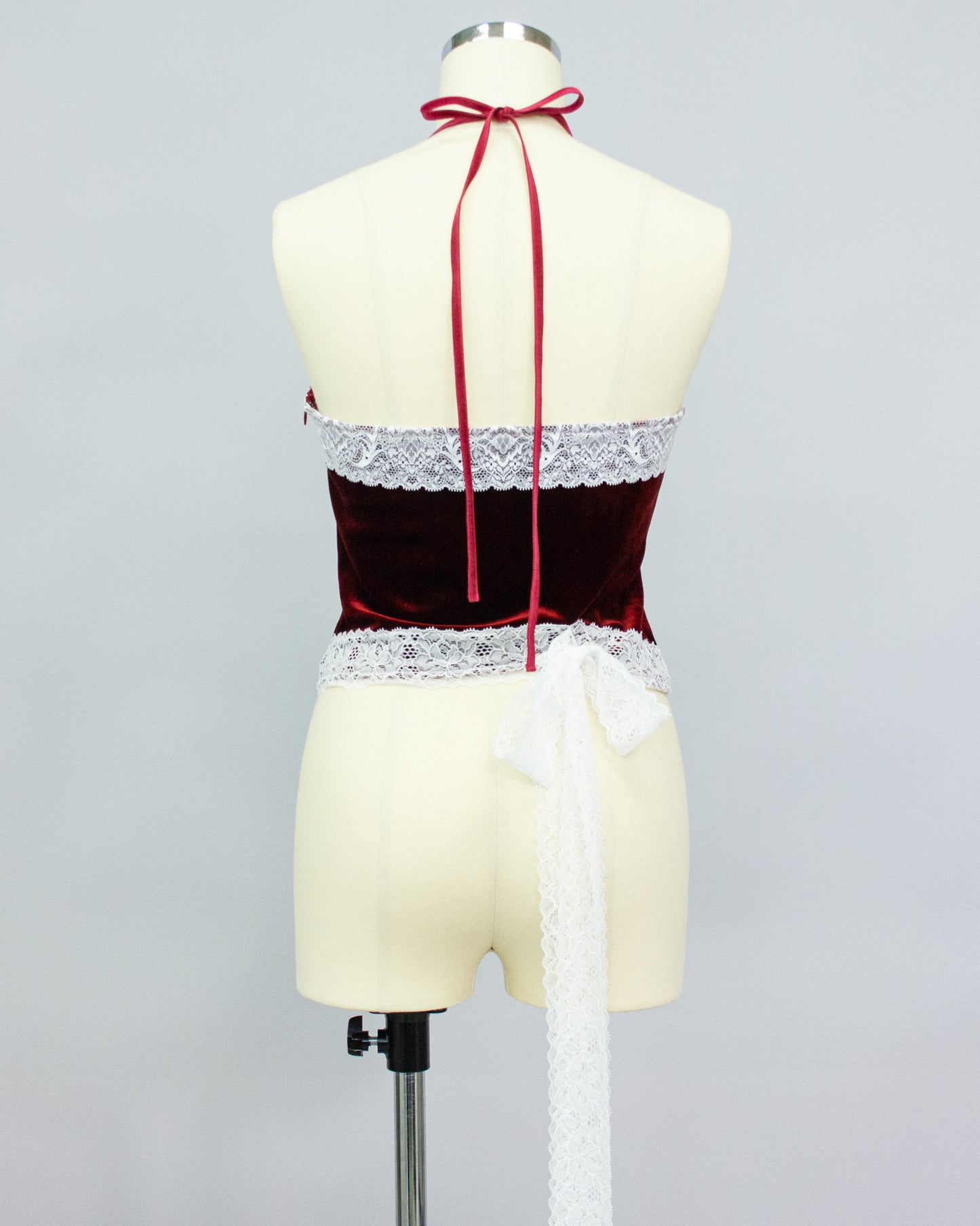 Velour Bustier RED×WHITE