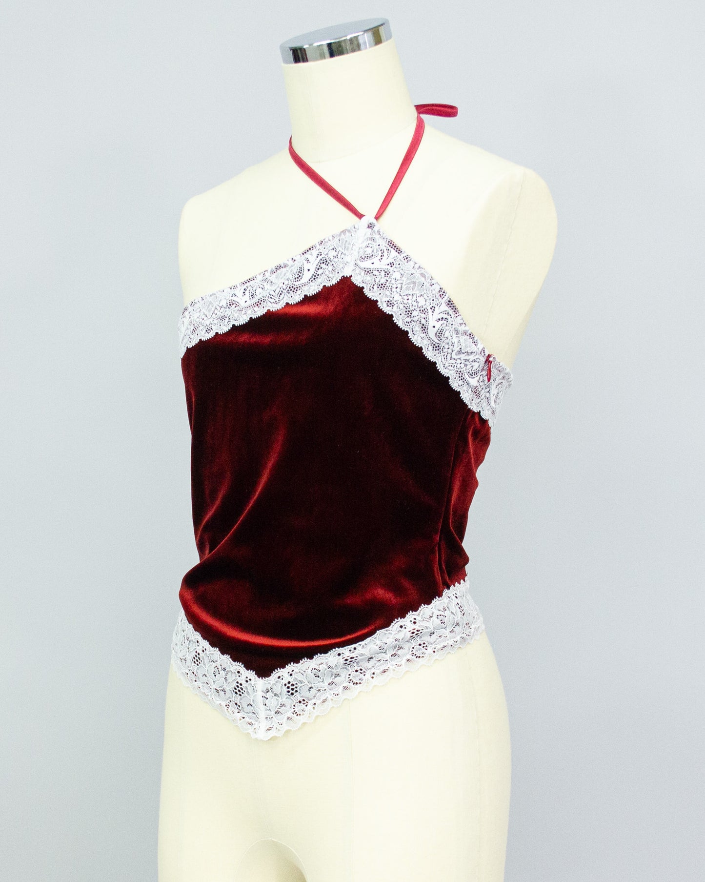 Velour Bustier RED×WHITE