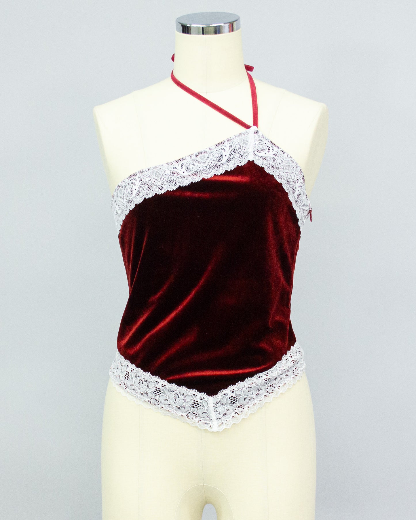Velour Bustier RED×WHITE