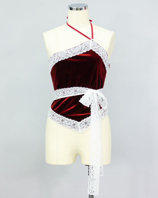 Velour Bustier RED×WHITE