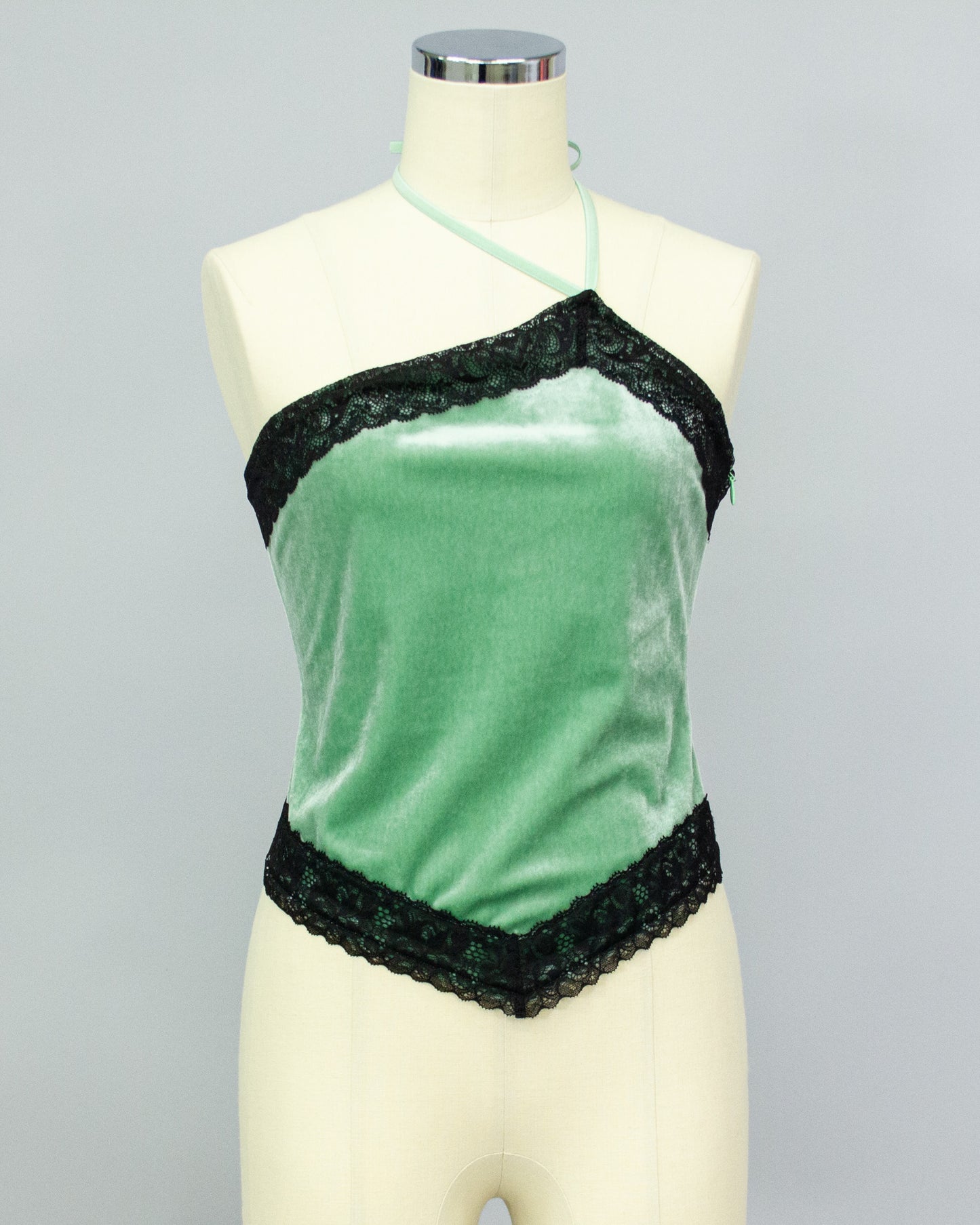 Velour Bustier Light GREEN×BLACK