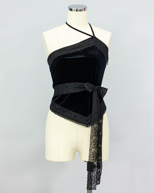 Velour Bustier BLACK×BLACK