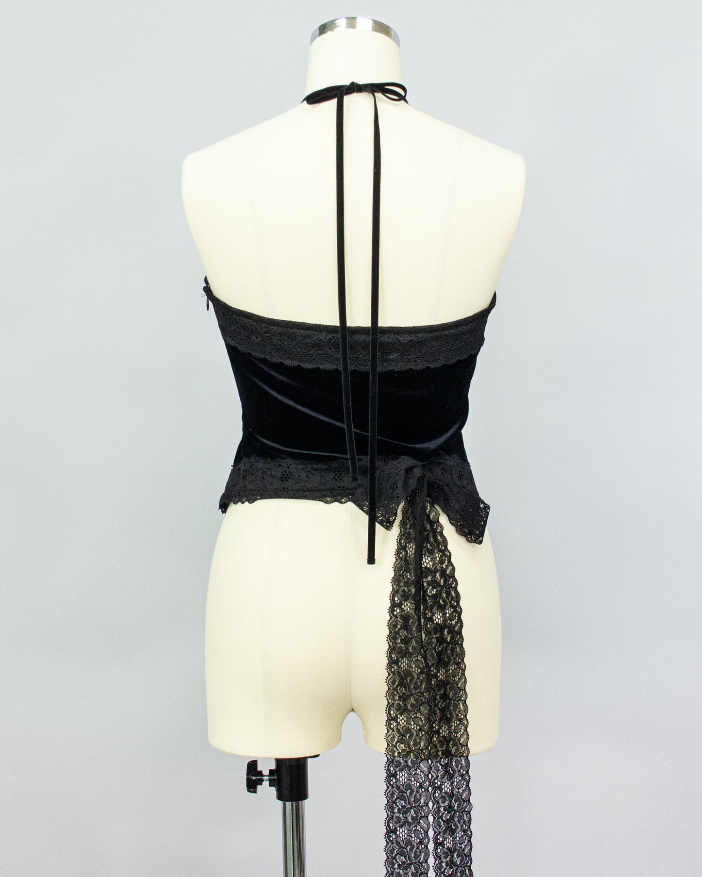 Velour Bustier BLACK×BLACK