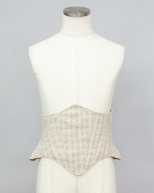 Peplum Tweed Corset